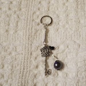Key and bead keychain